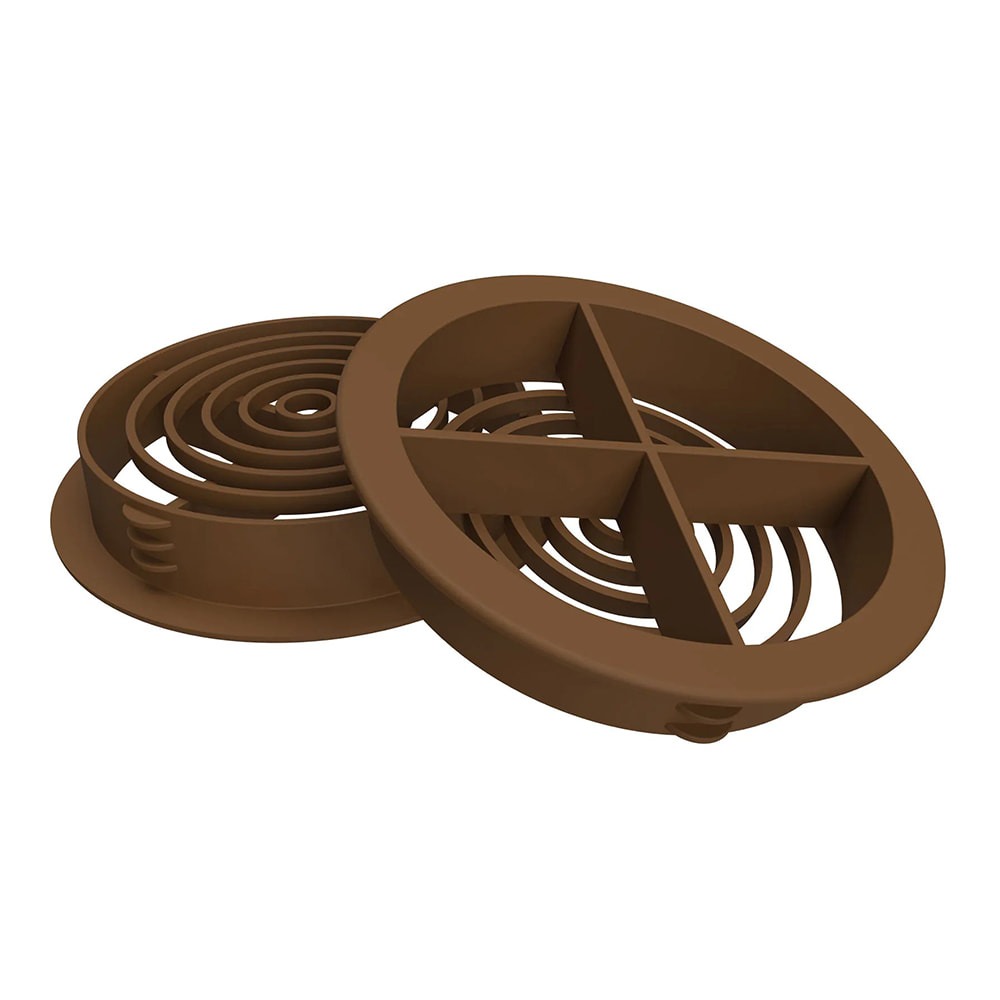 Brown Circular Soffit Vent (70mm | Manthorpe)