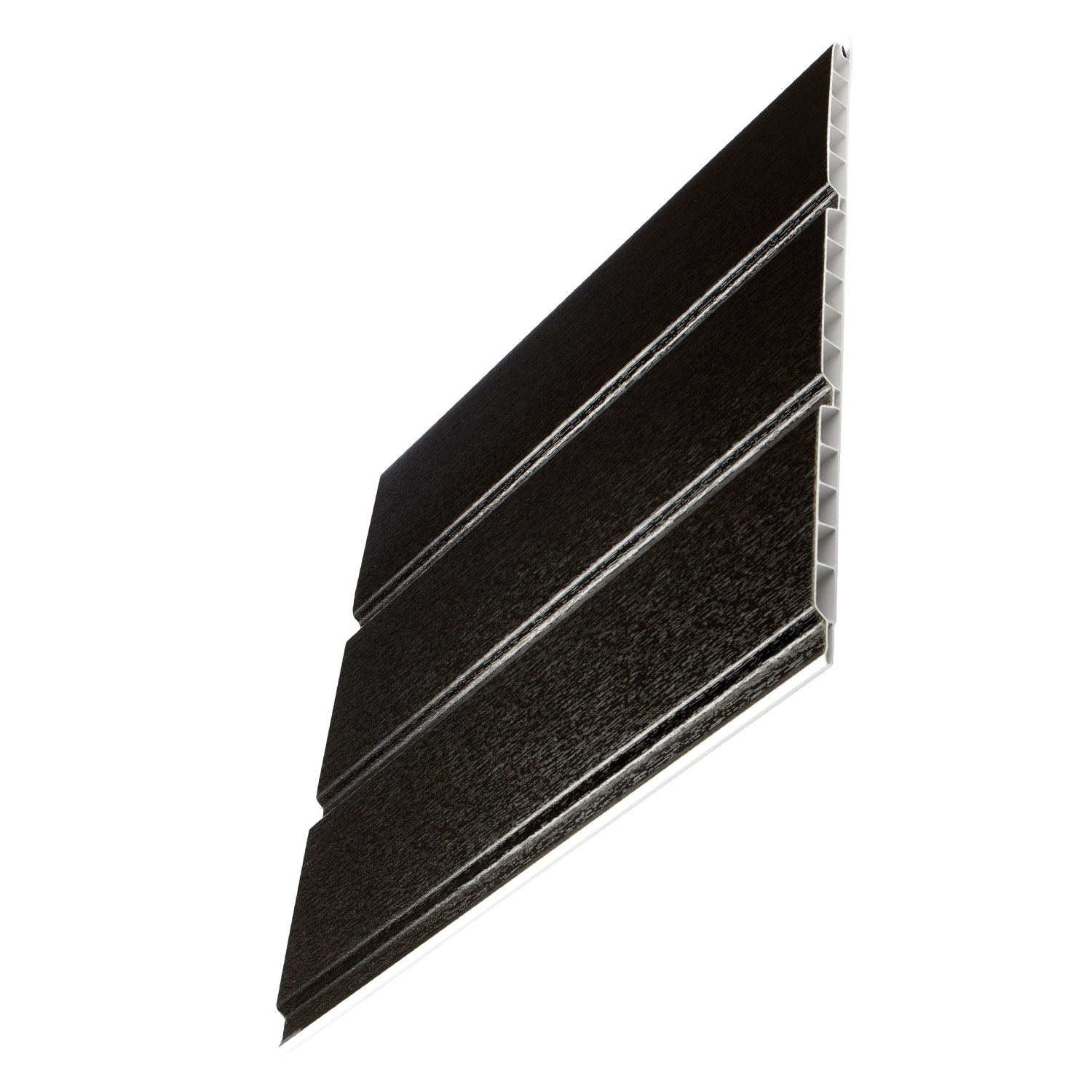Black Ash 9mm x 300mm Hollow Soffit Board Push Fit (5m) Black Ash 9mm x 300mm Hollow Soffit Board Push Fit (5m)