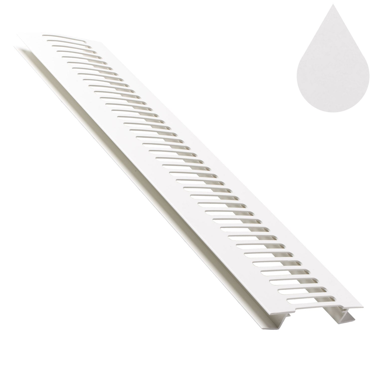 Brilliant White Flat Soffit Vent Trim 5m (9mm boards) Brilliant White Flat Soffit Vent Trim 5m (9mm boards)