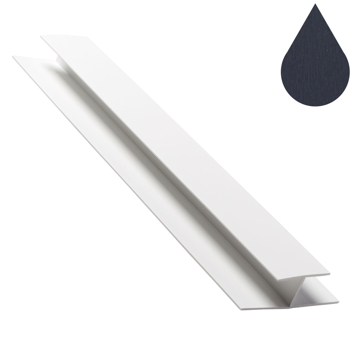 Anthracite Grey Woodgrain Cover Joint / H Trim (5m) Anthracite Grey Woodgrain Cover Joint / H Trim (5m)