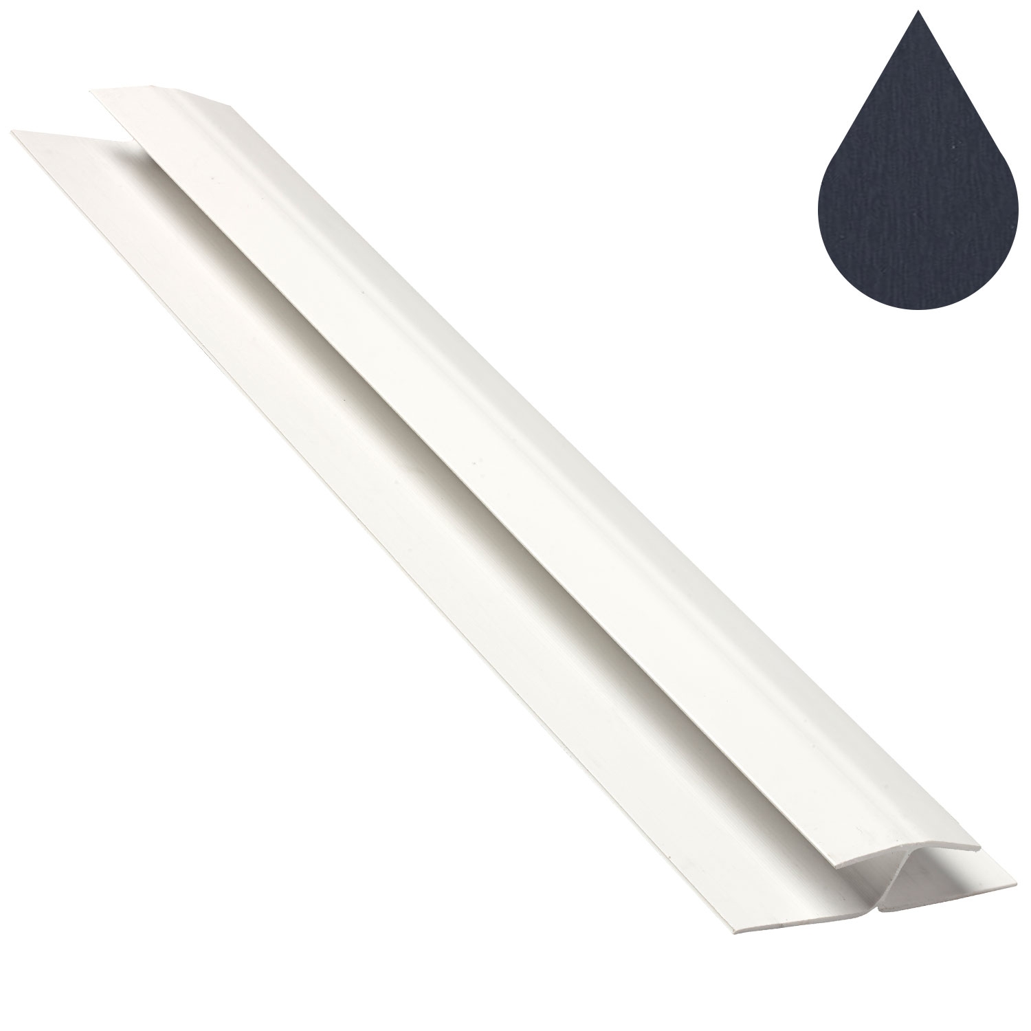 Anthracite Grey Woodgrain Flat Panel Joiner 5m (9mm boards)