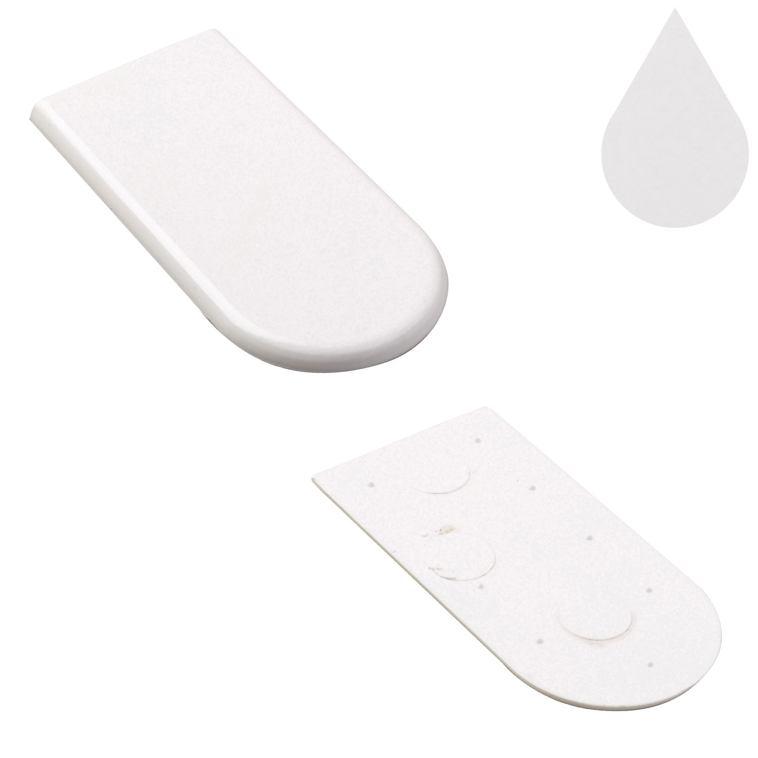 Brilliant White Bullnose 25mm x 50mm End Cap (22mm boards)