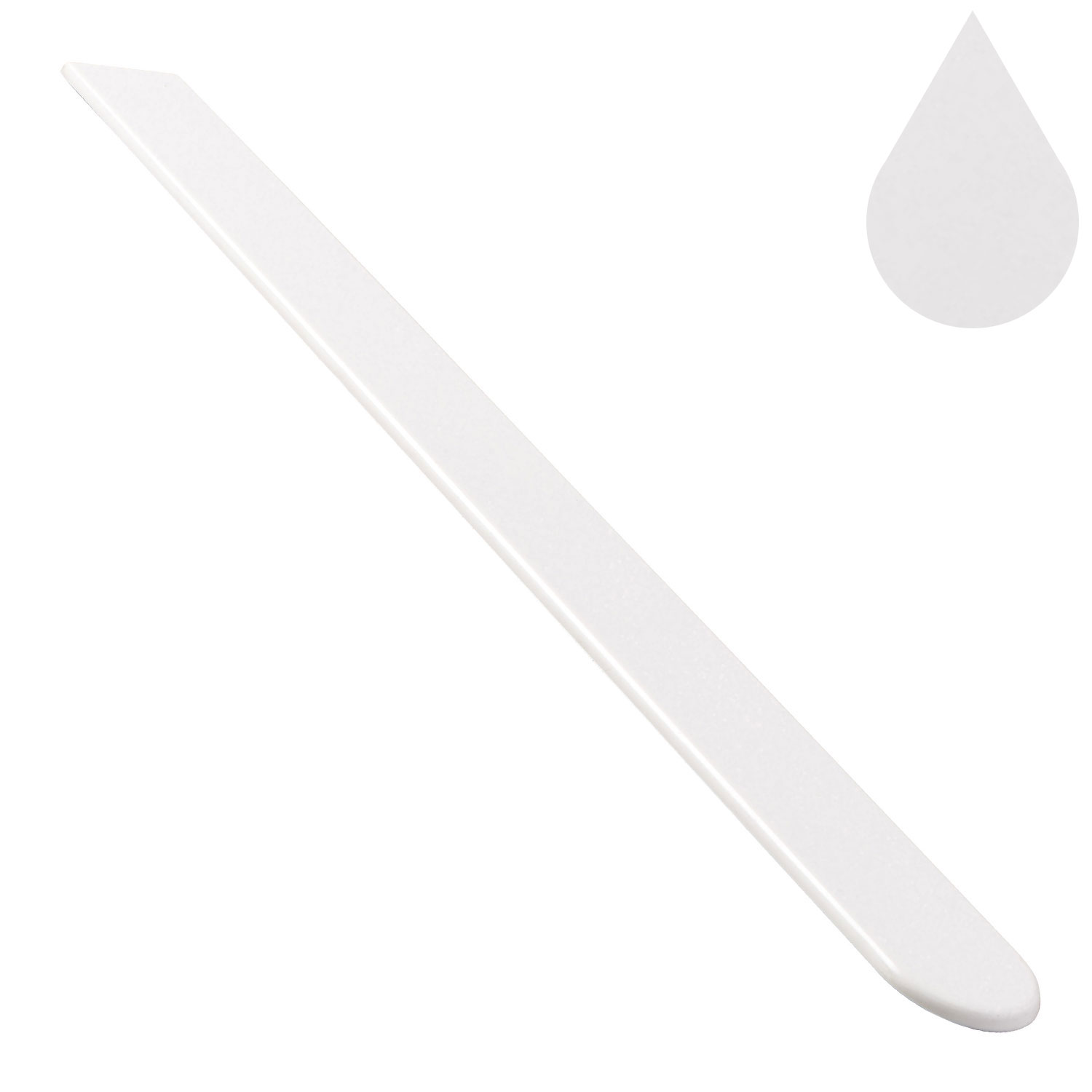 Brilliant White Bullnose 25mm x 250mm End Cap (22mm boards)