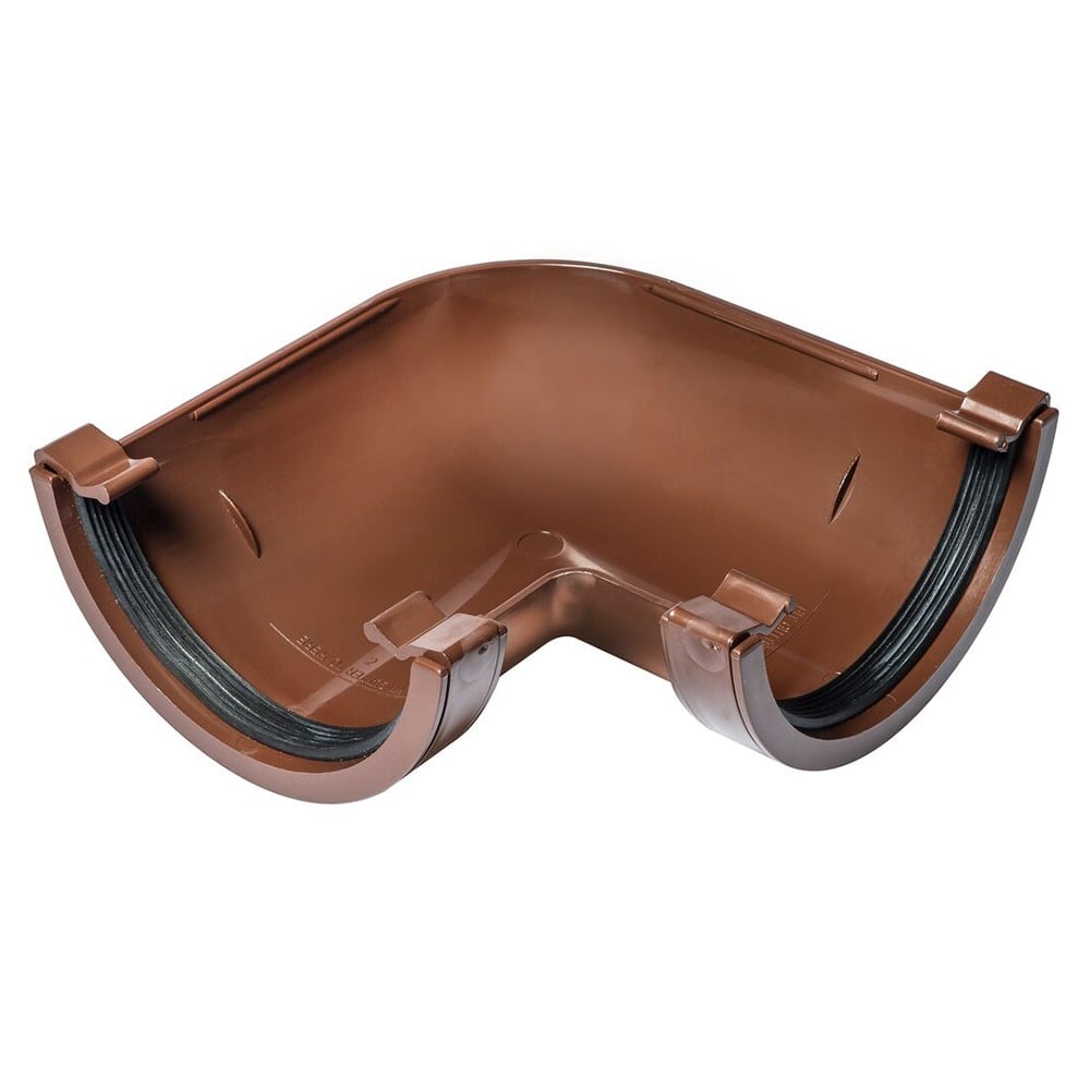 Brown 112mm Half Round 90 Degree Angle Brown 112mm Half Round 90 Degree Angle