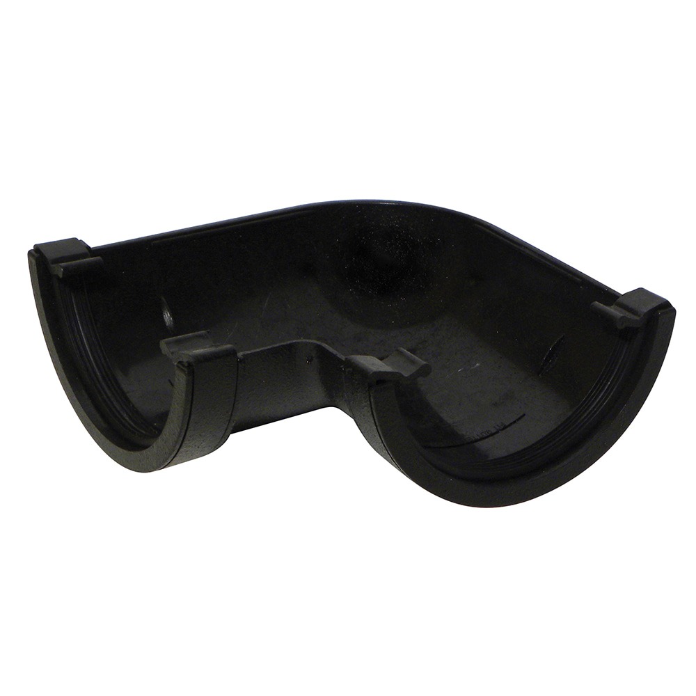 Cast Iron Effect 112mm Half Round 90 Degree Angle 