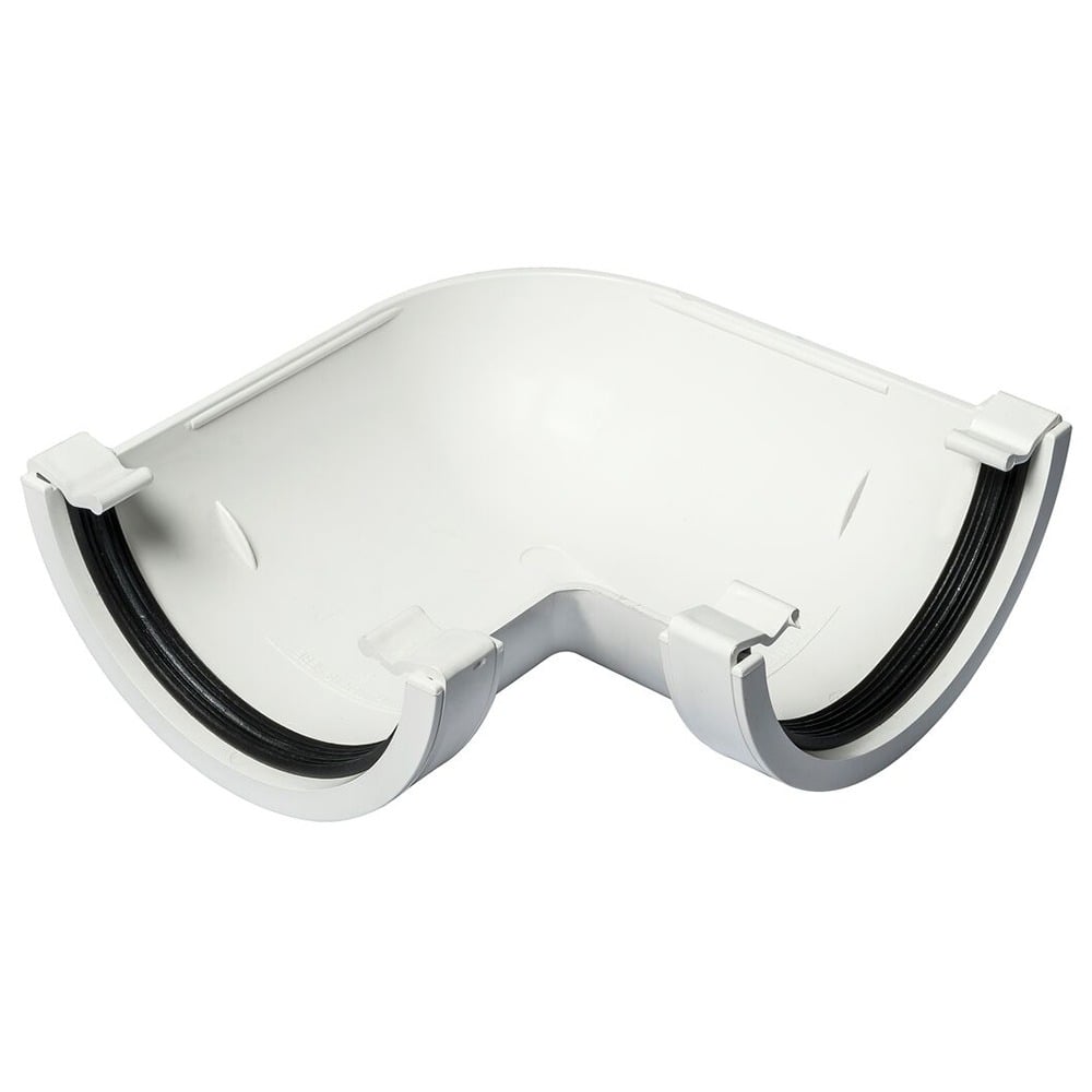 White 112mm Half Round 90 Degree Angle White 112mm Half Round 90 Degree Angle