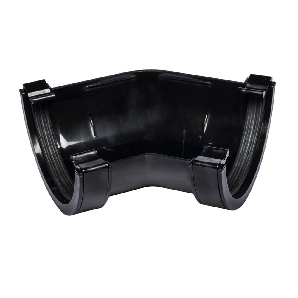 Black 112mm Half Round 135 Degree Angle Black 112mm Half Round 135 Degree Angle