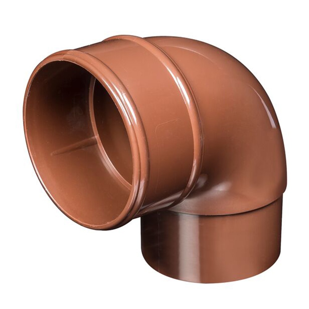 Brown 68mm Round 92.5 Degree Offset Bend Brown 68mm Round 92.5 Degree Offset Bend