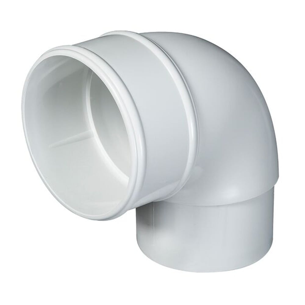 White 68mm Round 92.5 Degree Offset Bend White 68mm Round 92.5 Degree Offset Bend