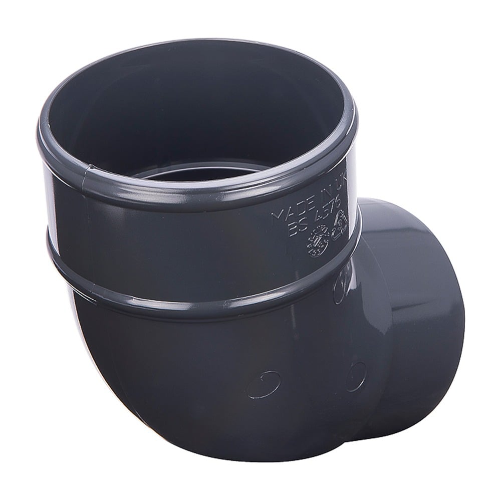 Anthracite Grey 68mm Round 112.5 Degree Offset Bend (Kayflow) Anthracite Grey 68mm Round 112.5 Degree Offset Bend (Kayflow)