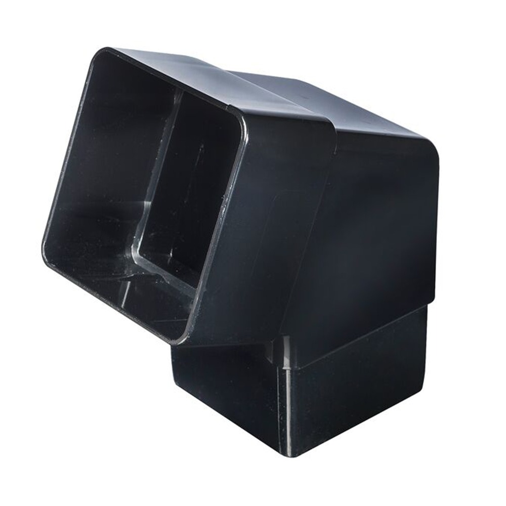 Black 65mm Square 112.5 Degree Offset Bend Black 65mm Square 112.5 Degree Offset Bend