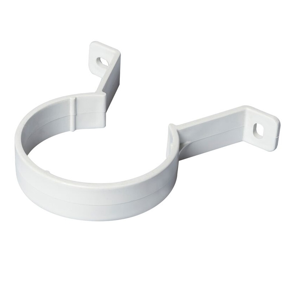 White 68mm Round Downpipe Clip