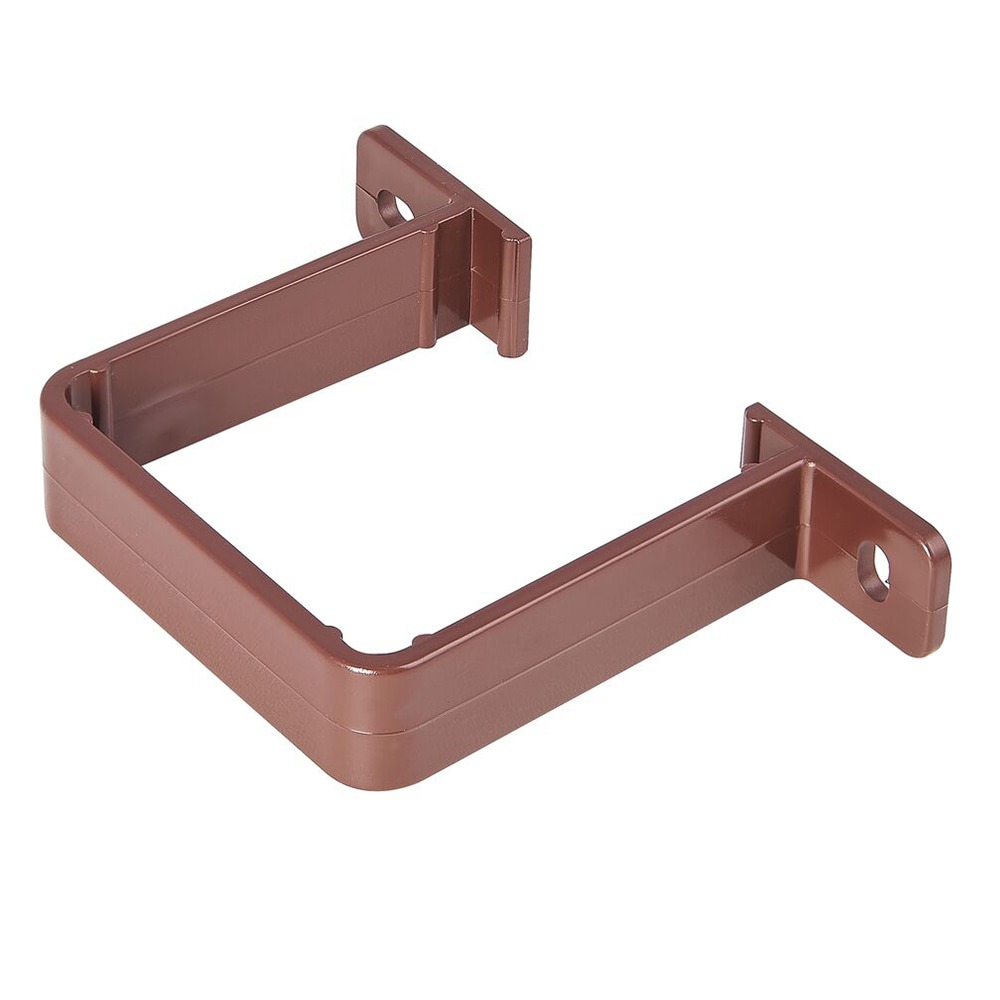 Brown 65mm Square Flush Downpipe Clip 