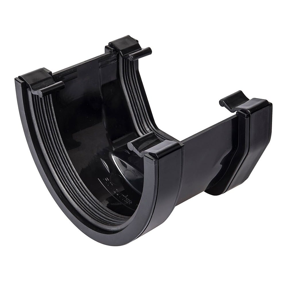 Black 117mm Square to 114mm Deep Gutter Adapter Black 117mm Square to 114mm Deep Gutter Adapter