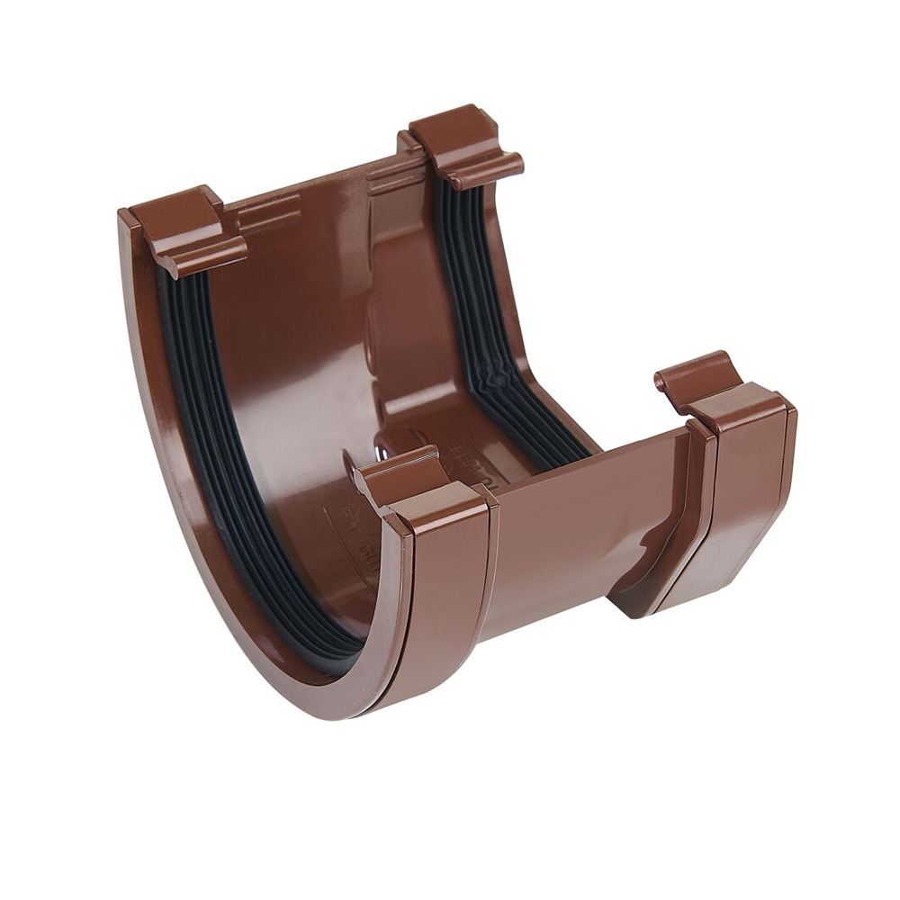 Brown 117mm Square to 114mm Deep Gutter Adapter 