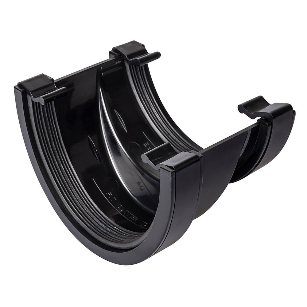 Black 112mm Half Round To 114mm Deep Gutter Adaptor Black 112mm Half Round To 114mm Deep Gutter Adaptor