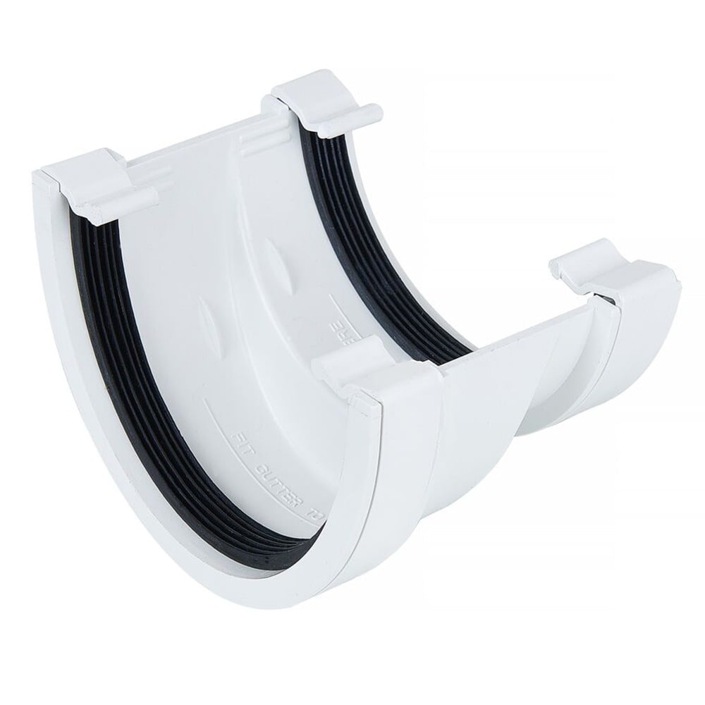 White 112mm Half Round To 114mm Deep Gutter Adaptor White 112mm Half Round To 114mm Deep Gutter Adaptor