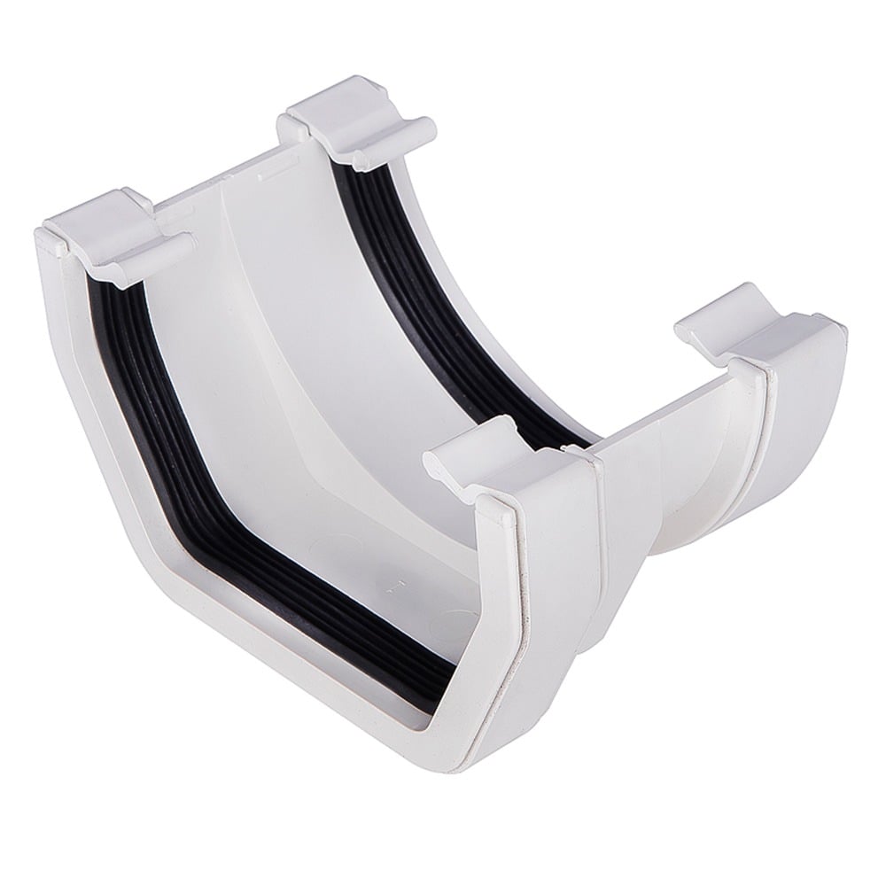 White 112mm Half Round To 117mm Square Gutter Adaptor White 112mm Half Round To 117mm Square Gutter Adaptor