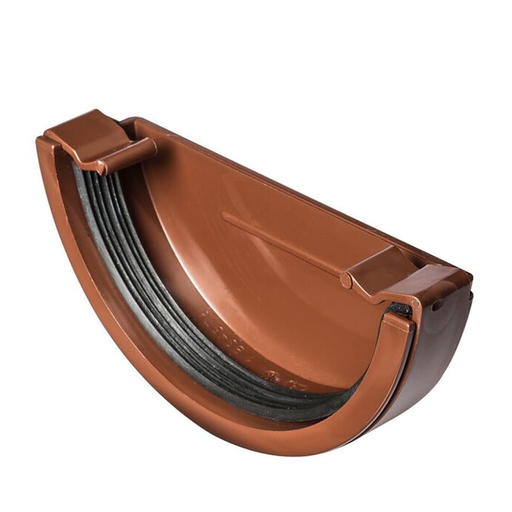Brown 112mm Half Round External Stopend Brown 112mm Half Round External Stopend