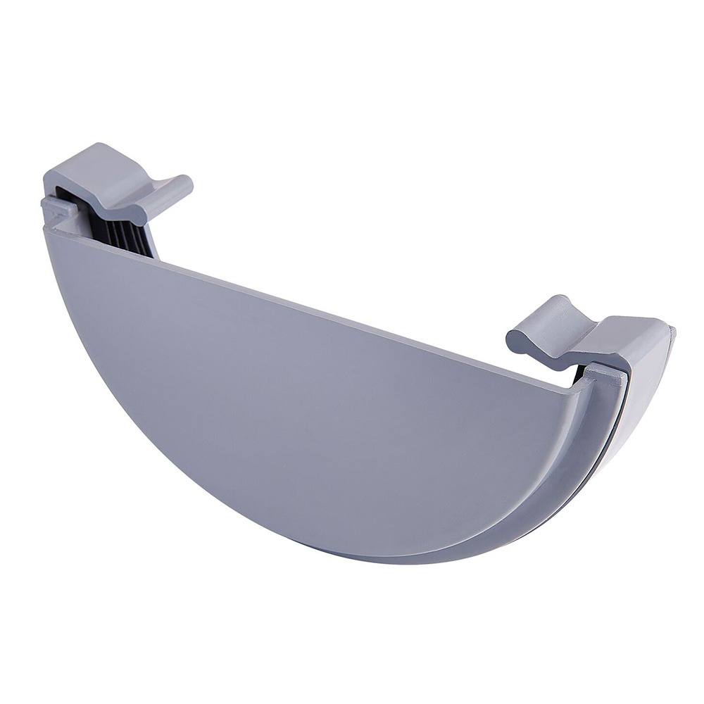 Grey 112mm Half Round External Stopend 