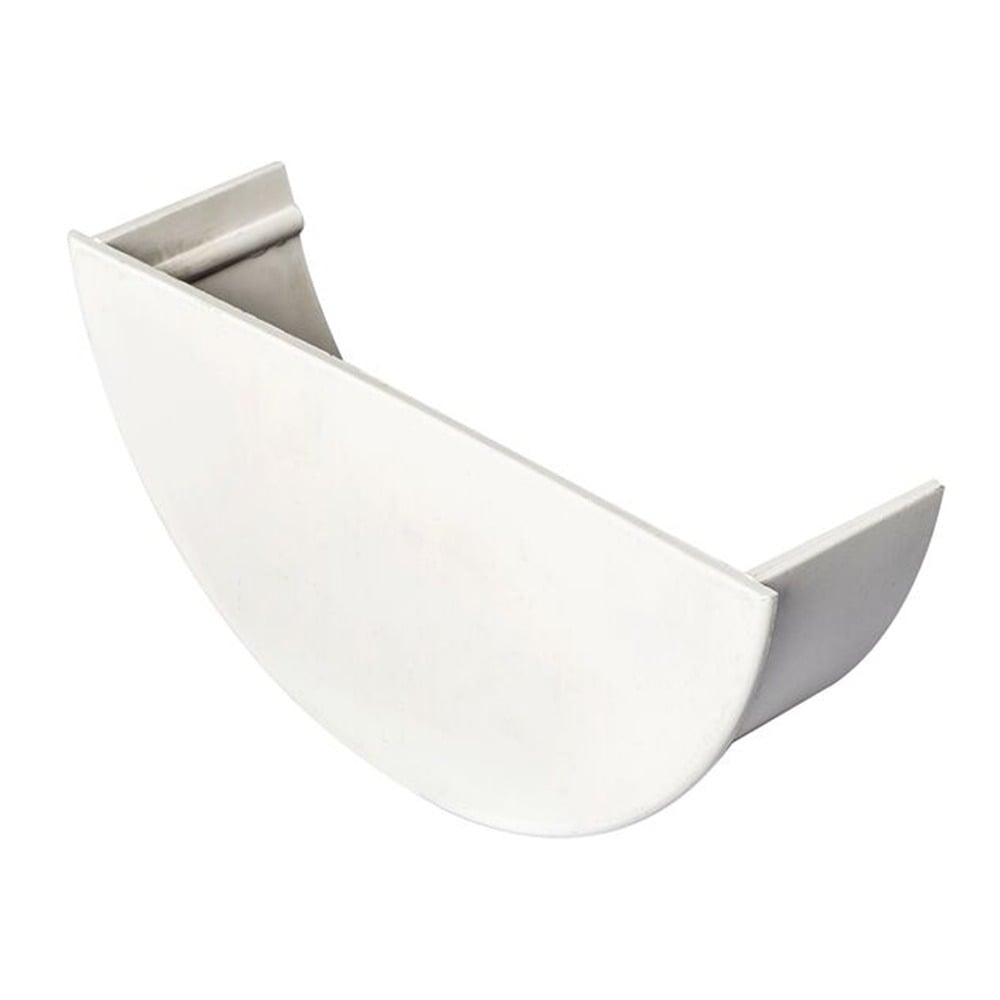 White 112mm Half Round Internal Stopend White 112mm Half Round Internal Stopend