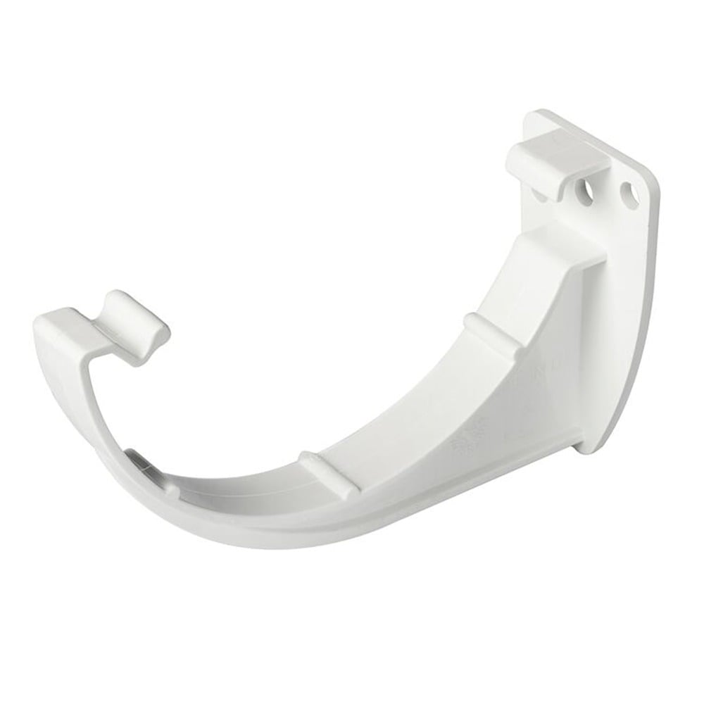 White 112mm Half Round Gutter Fascia Bracket White 112mm Half Round Gutter Fascia Bracket