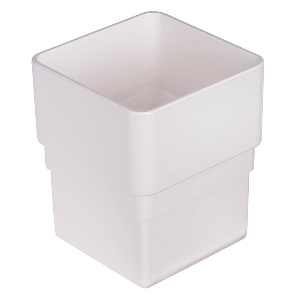 White 65mm Square Downpipe Socket White 65mm Square Downpipe Socket