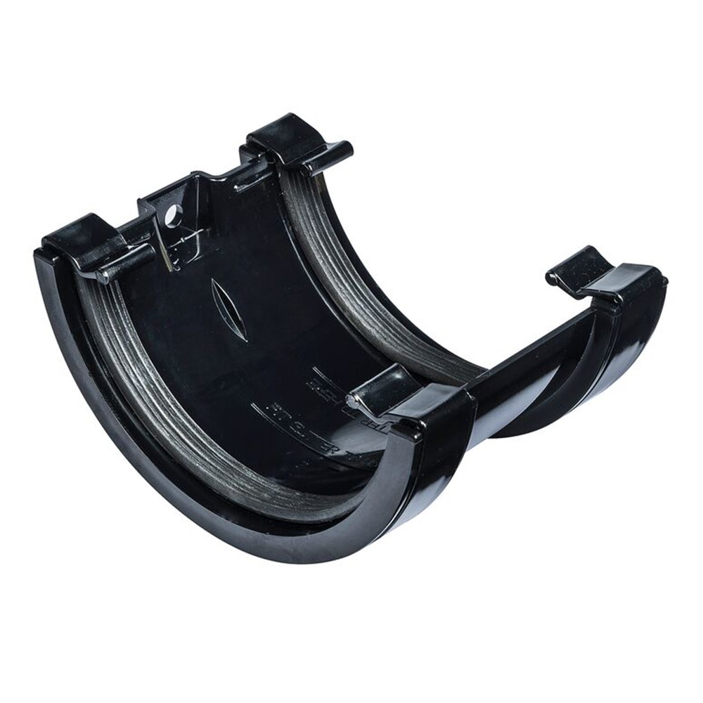 Black 112mm Half Round Union Bracket Black 112mm Half Round Union Bracket