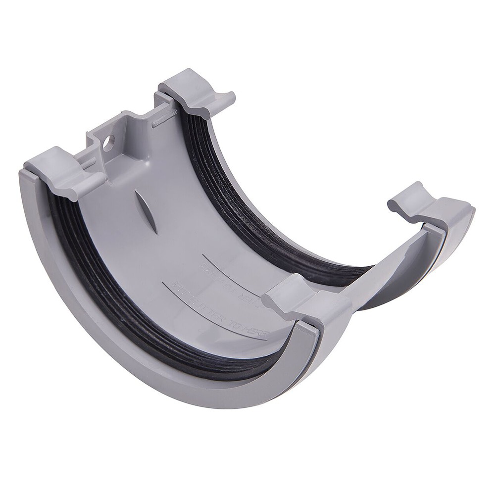 Grey 112mm Half Round Union Bracket 