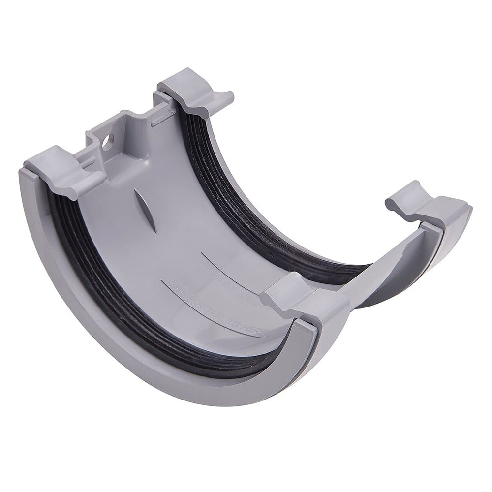 Grey 112mm Half Round Union Bracket Grey 112mm Half Round Union Bracket
