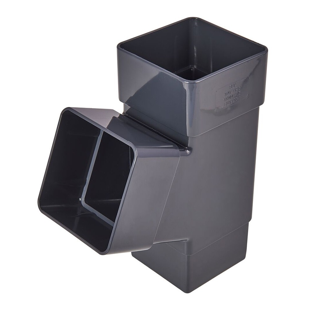 Anthracite Grey 65mm Square 67.5 Degree Branch (Kayflow) Anthracite Grey 65mm Square 67.5 Degree Branch (Kayflow)