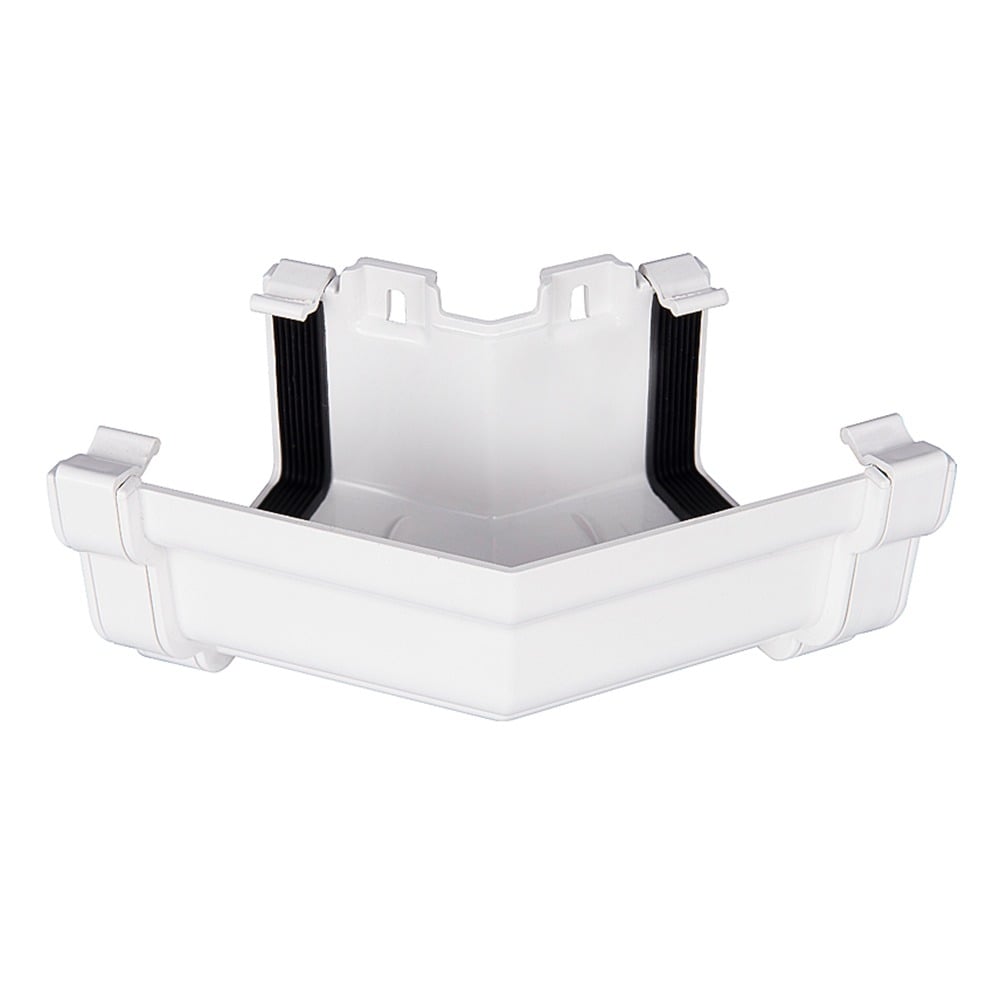 White 120mm Ogee 150 Degree External Angle White 120mm Ogee 150 Degree External Angle