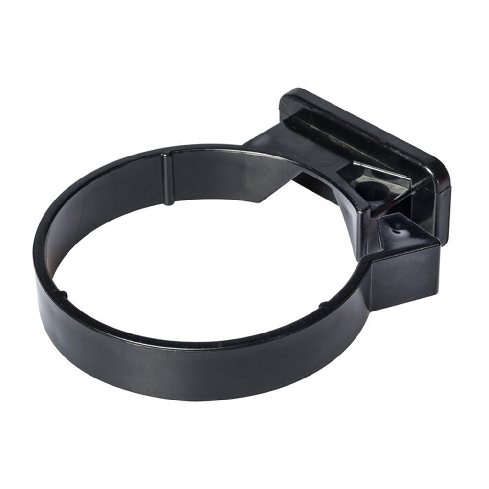 Black 68mm Round Concealed Fix Downpipe Clip 
