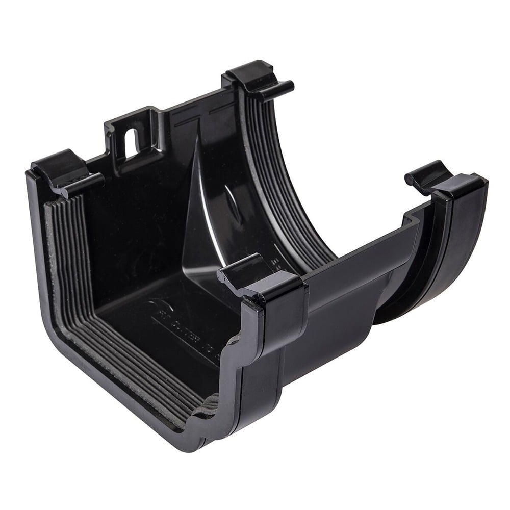 Black 120mm Ogee to 114mm Deep Right Hand Gutter Adapter Black 120mm Ogee to 114mm Deep Right Hand Gutter Adapter