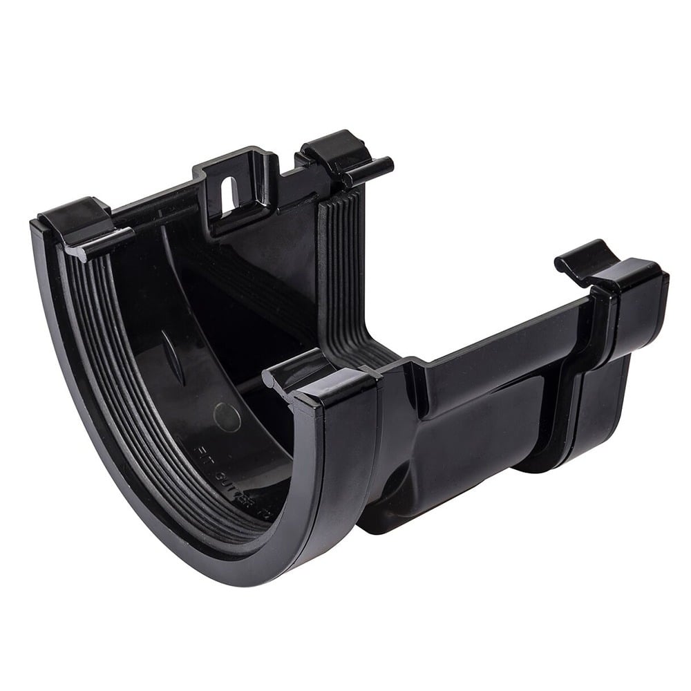 Black 120mm Ogee to 114mm Deep Left Hand Gutter Adapter Black 120mm Ogee to 114mm Deep Left Hand Gutter Adapter