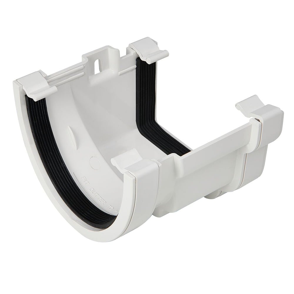 White 120mm Ogee to 114mm Deep Left Hand Gutter Adapter White 120mm Ogee to 114mm Deep Left Hand Gutter Adapter