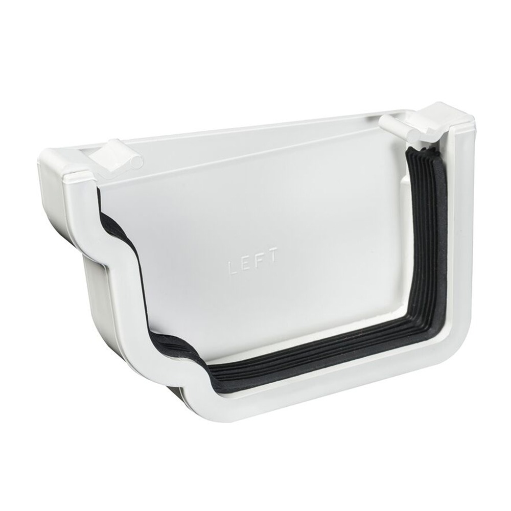 White 120mm Ogee Left Hand External Stopend White 120mm Ogee Left Hand External Stopend