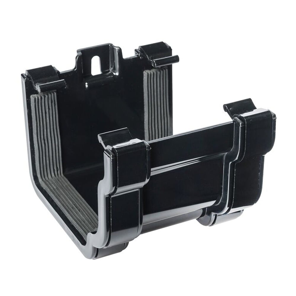 Black 120mm Ogee Union Bracket Black 120mm Ogee Union Bracket