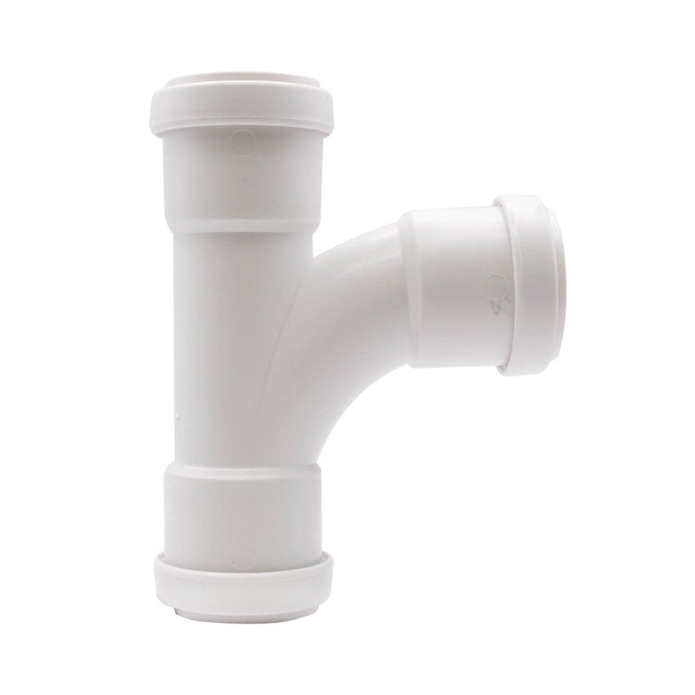 White 32mm Push Fit Triple Socket 88 Degree Swept Branch (Kayflow)