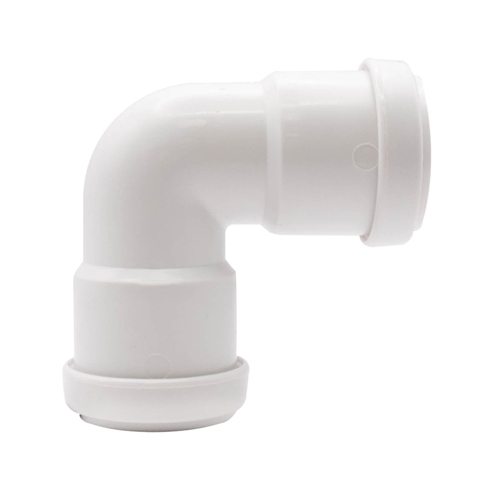 White 40mm Push Fit Double Socket 90 Degree Knuckle Bend (Kayflow) White 40mm Push Fit Double Socket 90 Degree Knuckle Bend (Kayflow)