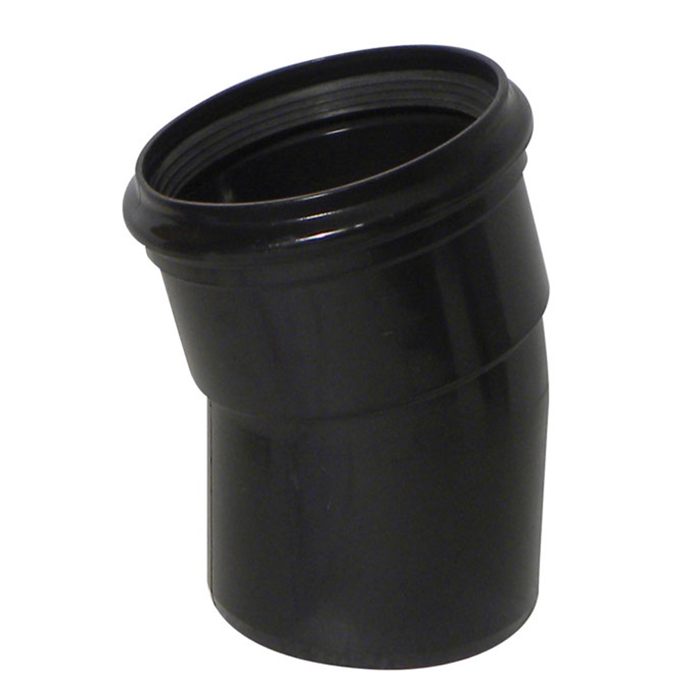 15 Degree Soil Single Socket Bend (Black)