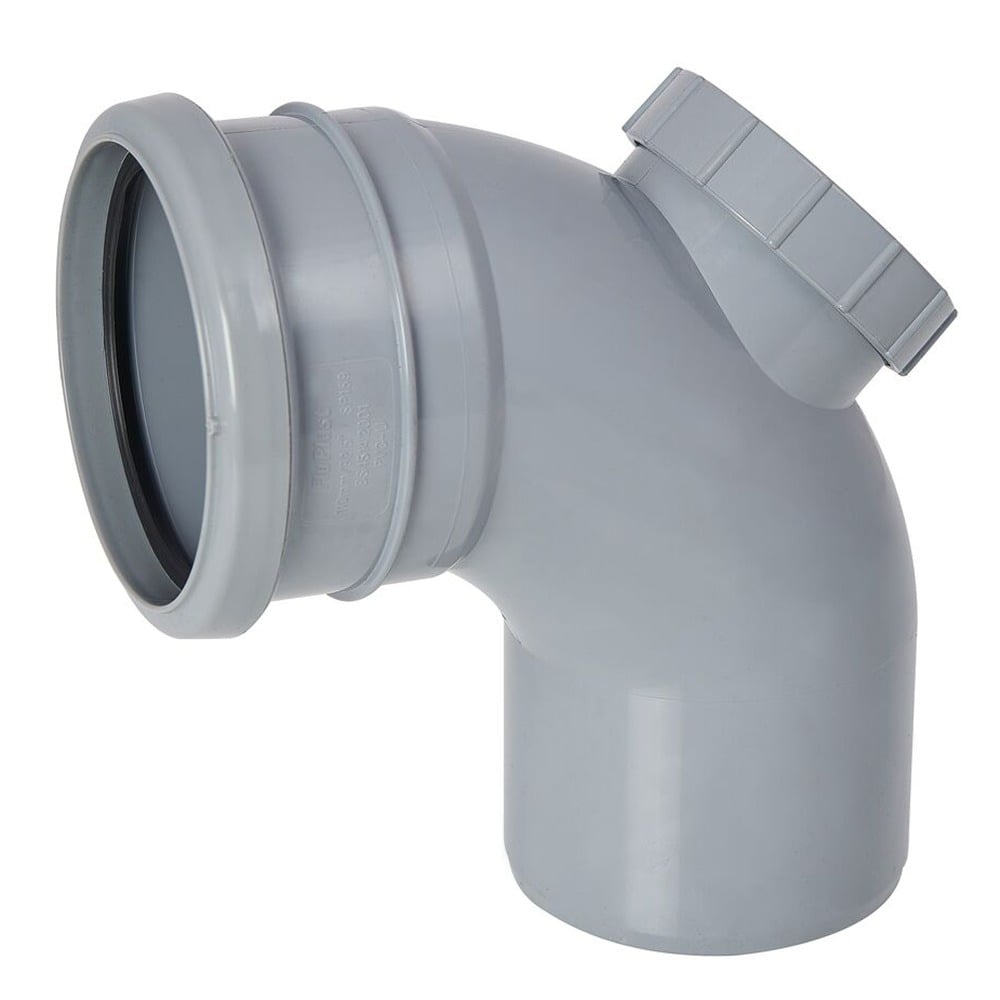 Single Socket Short Access Soil Bend (Grey) Single Socket Short Access Soil Bend (Grey)