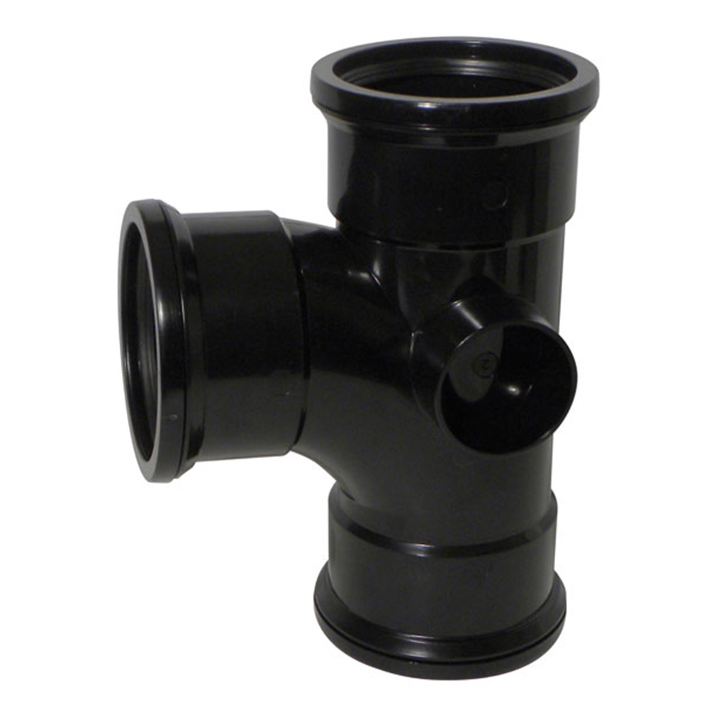 90 Degree Triple Socket Soil Branch (Black) 90 Degree Triple Socket Soil Branch (Black)