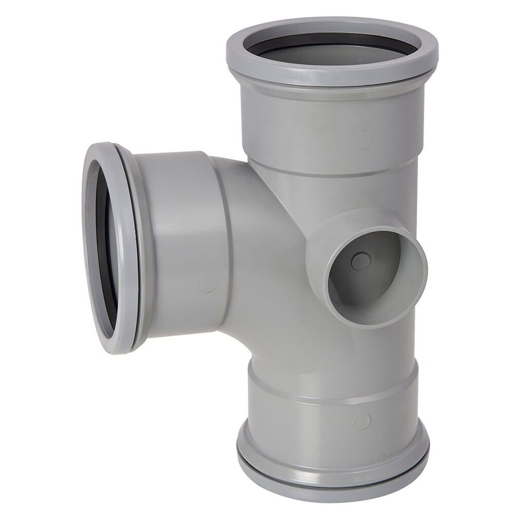 90 Degree Triple Socket Soil Branch (Grey) 90 Degree Triple Socket Soil Branch (Grey)
