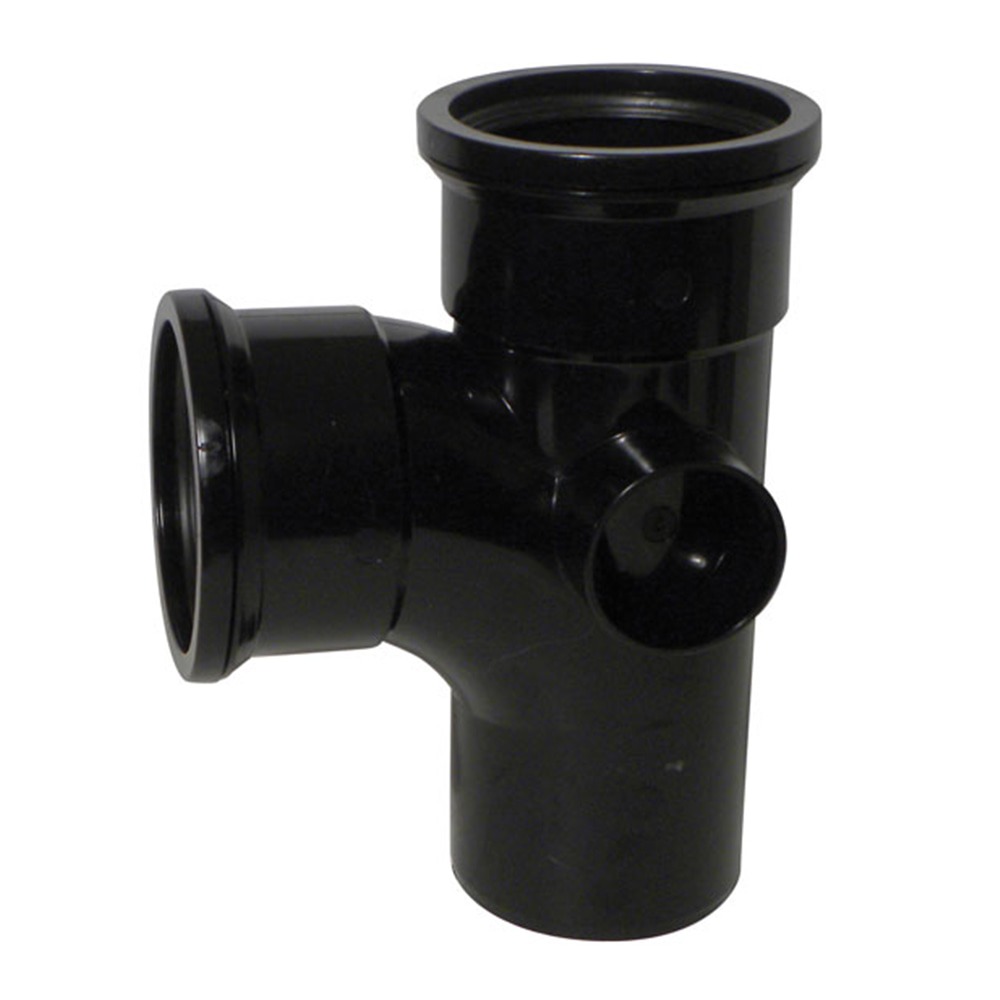 90 Degree Double Socket Soil Branch (Black) 90 Degree Double Socket Soil Branch (Black)