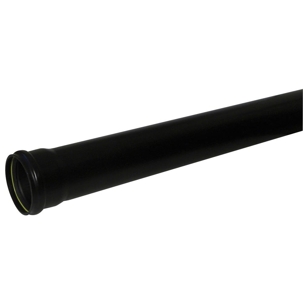 Black 110mm Single Socket Pipe (3m) Black 110mm Single Socket Pipe (3m)