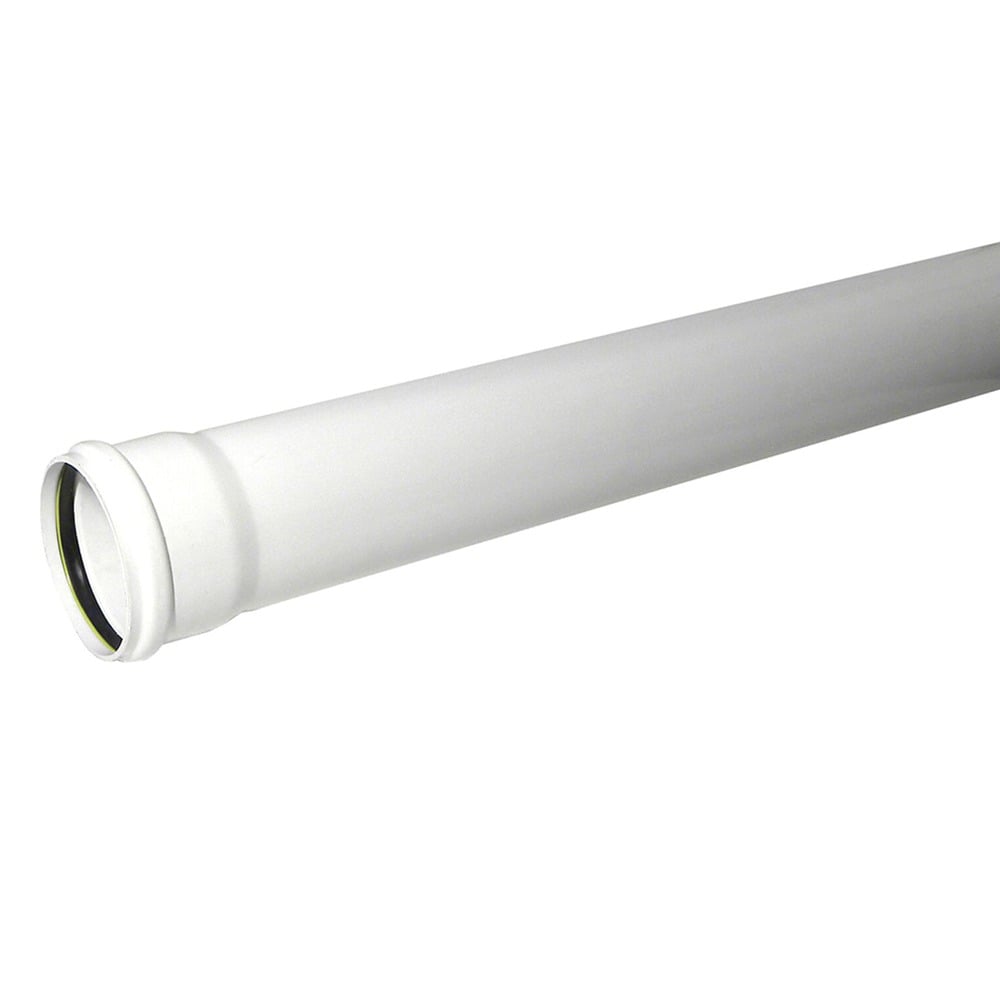 White 110mm Single Socket Pipe (3m) White 110mm Single Socket Pipe (3m)
