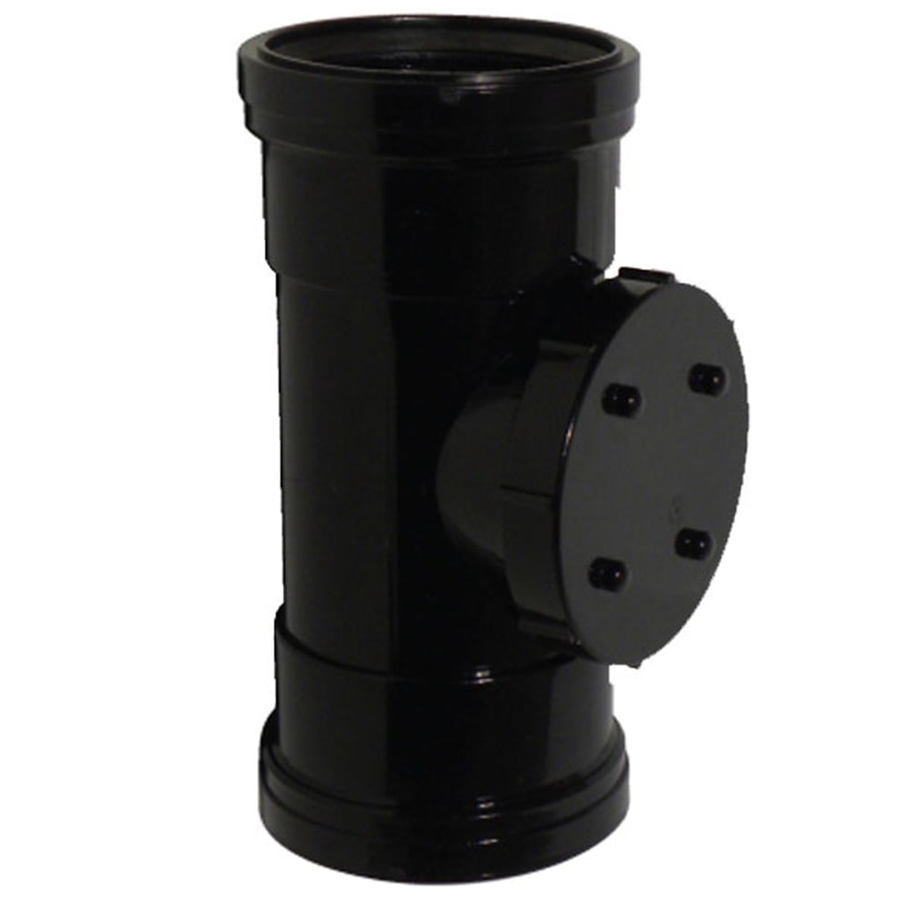 110mm Black Straight Access Pipe (Single Socket) 110mm Black Straight Access Pipe (Single Socket)