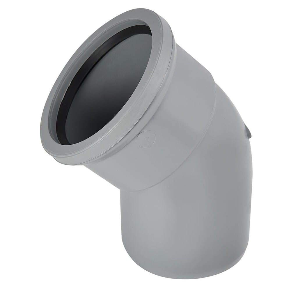 Grey 110mm Pipe Single Socket 45 Degree Bend Grey 110mm Pipe Single Socket 45 Degree Bend