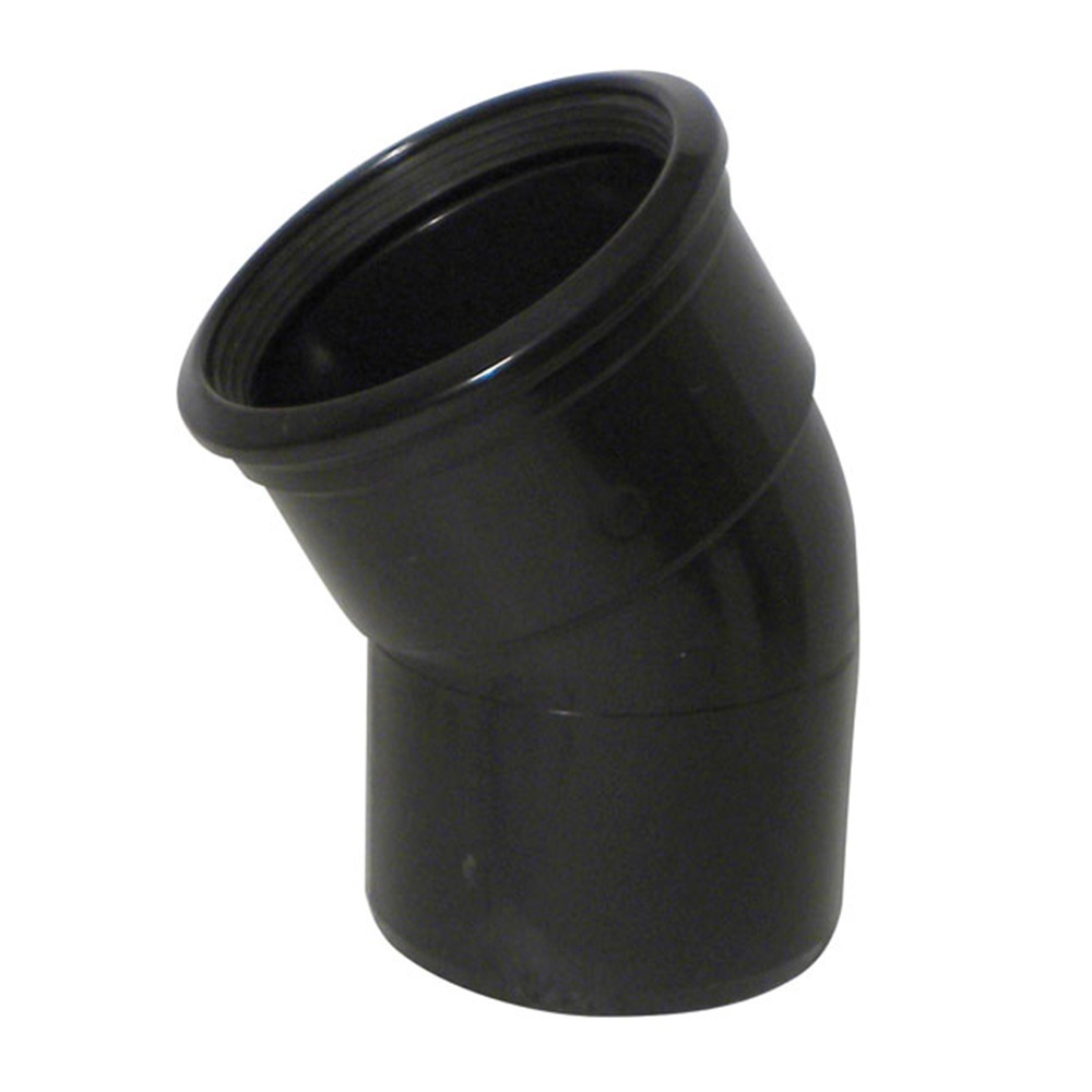 30 Degree Single Socket Soil Bend (Black) 30 Degree Single Socket Soil Bend (Black)